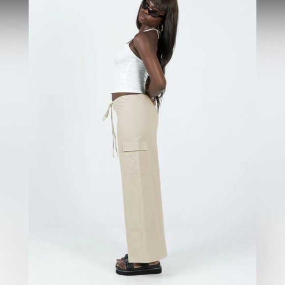 PRINCESS Polly Cream Cargo Maxi Skirt Size 6 - Picture 2 of 11